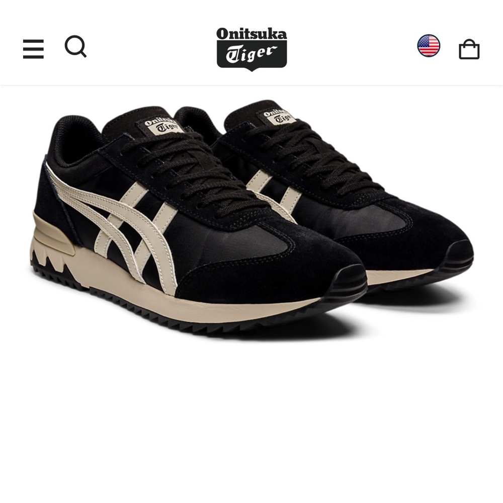 Onitsuka Tiger California 78 EX Black and Oatmeal Athletic Shoes